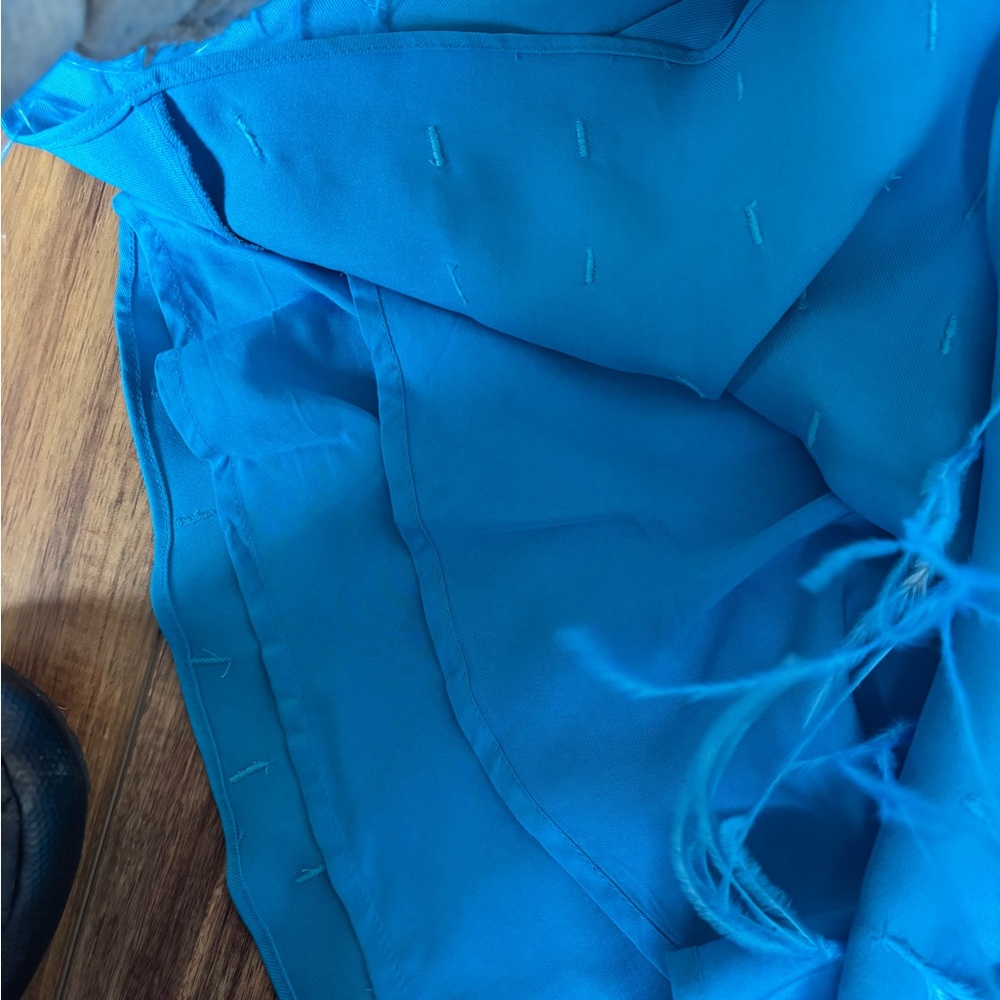 Cult Gaia Eliana Dress Lake Blue Feather Embellished Size XS - Picture 8 of 13